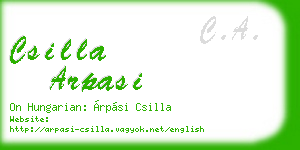csilla arpasi business card