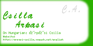 csilla arpasi business card